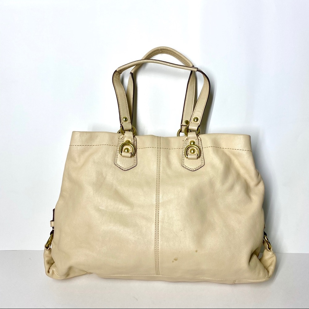 Auth COACH Ashley Leather Carryall F15513 Beige - Picture 8 of 8